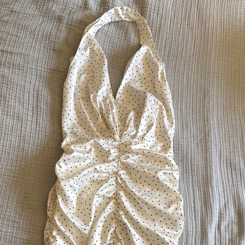 Zara Polka Dot Halter Dress